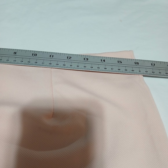 Venus Womens Pink Midi Skirt Black Trim Ruffle Tiered Laser Cut Size 10 - Picture 4 of 7